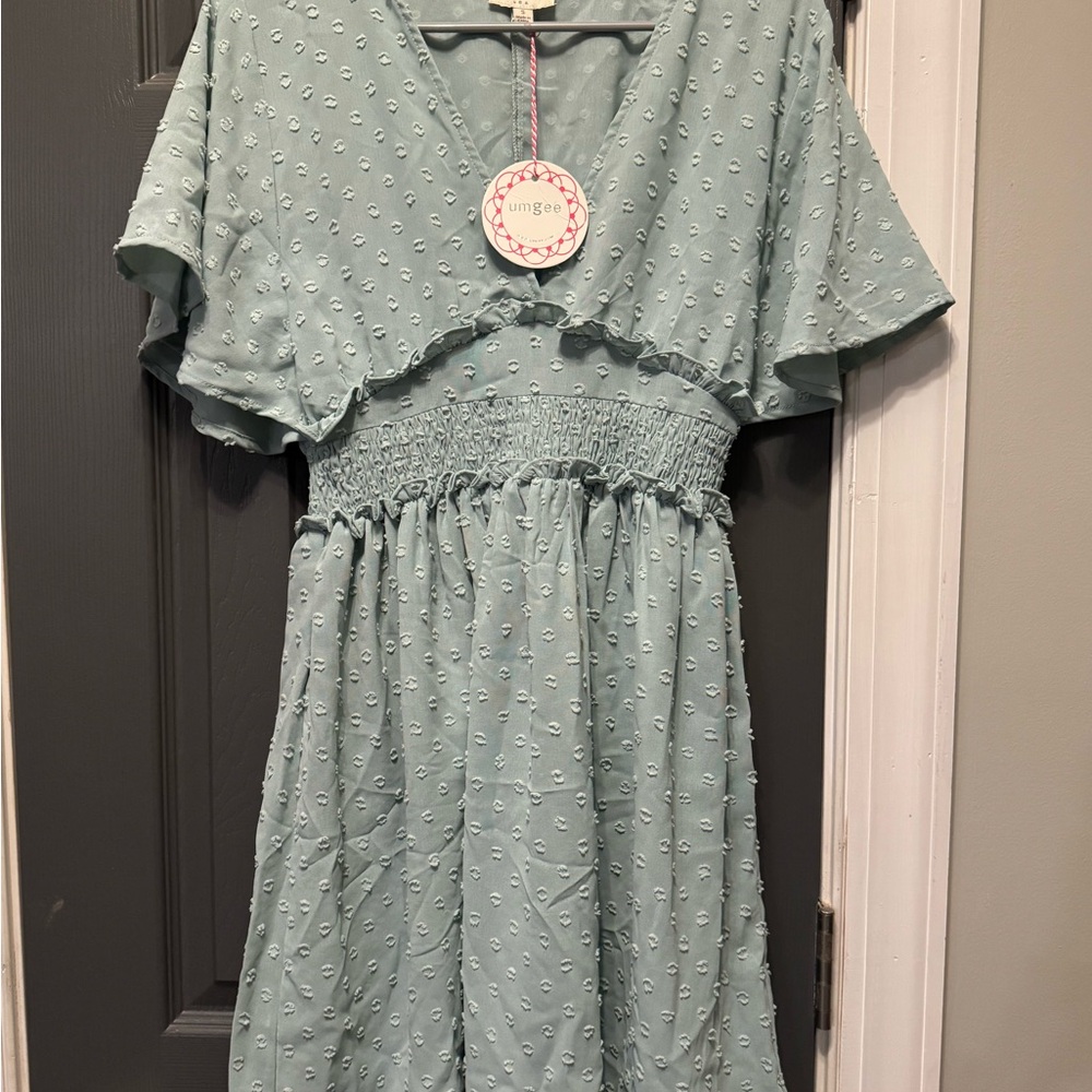 Umgee Women's Mini Dress in Light Blue